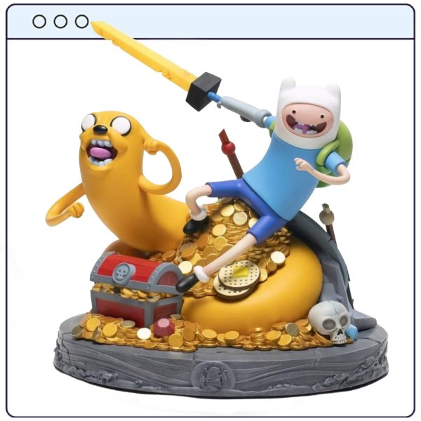 تمثال Adventure Time - فين وجيك على جبل الذهب